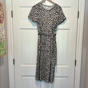 Leopard Print Midi Dress